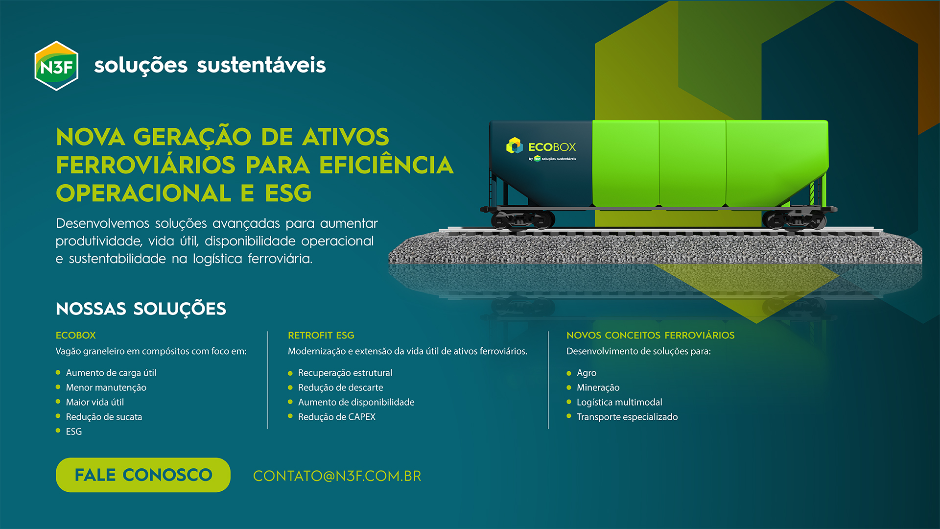 N3F Soluções Sustentáveis — Nova Geração de Ativos Ferroviários para Eficiência Operacional e ESG